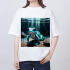 人魚の夢の新種発見ヤドクガエル オーバーサイズTシャツ