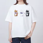 リキの3色柴犬 オーバーサイズTシャツ