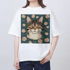 maeken work shopipのねこライフ オーバーサイズTシャツ