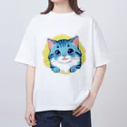 こひさま ショップ - 陽だまりの笑顔のねこのふわふわ オーバーサイズTシャツ