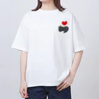 ３２１６のl love クロネコ Oversized T-Shirt