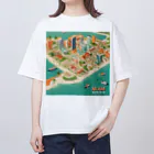 maeken work shopipのマイアミイラスト オーバーサイズTシャツ