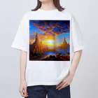 宇宙開発デザイン科の夕陽の中の城 Oversized T-Shirt