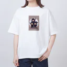 ニンニン忍者パンの可愛らしい二頭身の忍者イラスト オーバーサイズTシャツ