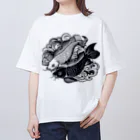 SADOM graphicsの二匹の鯉 Oversized T-Shirt
