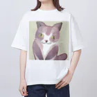 busabusaのかわいい猫 オーバーサイズTシャツ