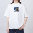 tonsoku13の歌うマーモット オーバーサイズTシャツ