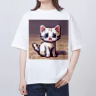 SetsunaAIのお出迎えドット子猫のグッズ オーバーサイズTシャツ