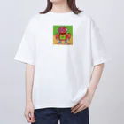pepe55の青森　 "津軽のりんごガードロボット" オーバーサイズTシャツ