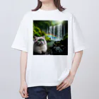 ニャーちゃんショップのレインボーキャット Oversized T-Shirt