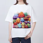 nipachamaのはみだしきのこちゃん オーバーサイズTシャツ