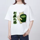 月笛亭のお疲れ様ねこさん オーバーサイズTシャツ