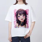 Cyber XXXの美少女倶楽部　お寿司が止まって見える Oversized T-Shirt