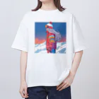 nijitotoの雪 オーバーサイズTシャツ