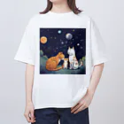 にゃんこワールドのにゃんこかぞく オーバーサイズTシャツ