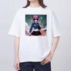 suyaのマスクちゃんピンクガール オーバーサイズTシャツ