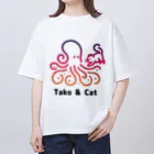 bravoadのタコ & 猫 Oversized T-Shirt