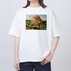 名画館のブリューゲル「バベルの塔①」　ピーテル・ブリューゲルの絵画【名画】 Oversized T-Shirt