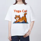 bravoadのヨガで猫のポーズ オーバーサイズTシャツ