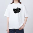 深夜の猫屋さんのはこねこなの オーバーサイズTシャツ