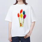 瀬名サキの花に囲まれて オーバーサイズTシャツ