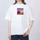 koba777のドット絵ハリネズミ オーバーサイズTシャツ