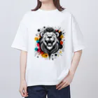 リトルスター・クローゼットの#laughing animal art Oversized T-Shirt