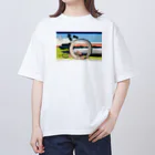 浮世絵屋の北斎「富嶽三十六景⑤　尾州不二見原」葛飾北斎の浮世絵 Oversized T-Shirt