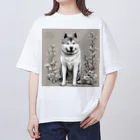 pinetreeの秋田犬１ オーバーサイズTシャツ