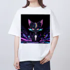 ミネラル太郎のサイケデリックネコ オーバーサイズTシャツ