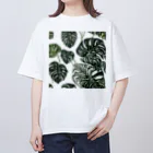 アガベマンの斑入りモンステラグッズ Oversized T-Shirt