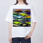 No Fishing No Life のルアーを見てるだけで幸せ Oversized T-Shirt