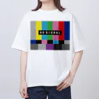 オノマトピアのNO SIGNAL【テレビ・テストパターン・レトロデザイン】 Oversized T-Shirt