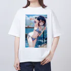 仮想の妖精たち: AI美少女の魅力のデジタル夢幻アートシリーズ Oversized T-Shirt