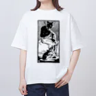 lofi_bearの橋口五葉『吾輩ハ猫デアル(中)』扉絵❖ 明治三十九年 ❖1906 オーバーサイズTシャツ