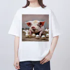 おしゃれなグッズ集の豚に真珠 オーバーサイズTシャツ