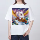 Pom-Dog'sのドラゴンと旅するポメちゃん Oversized T-Shirt