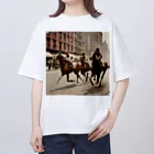 うまうまのclassic horse オーバーサイズTシャツ