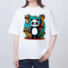 lajfkz-huHbaのパンダと仲間たち オーバーサイズTシャツ