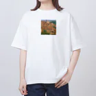 keita-sawadaのドット　イタリアのシエナの街並み Oversized T-Shirt