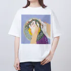 Yuhki | おばけのゆうき 公式オンラインショップ　【ちぎり絵・貼り絵のTシャツ・パーカー・スマホケース・バッグ・日用品・雑貨・文具・ドッグTシャツなど販売中】のパン生地をこねる(ちぎり絵/貼り絵) オーバーサイズTシャツ