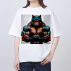 muscle_laboのrainbow wolf strong Oversized T-Shirt