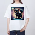 teLのくろねこクー オーバーサイズTシャツ