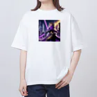 ZZRR12の「銀河都市の猫耳戦姫」 - ： "Galactic City's Cat-Eared Warrior Princess" オーバーサイズTシャツ