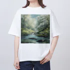 tizujonoboukenの清流 オーバーサイズTシャツ