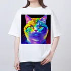 629_CAT_ARTのカラフルサイバーキャット vol3 Oversized T-Shirt