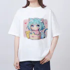 那須モバイル店の可愛いけもっ娘 Oversized T-Shirt