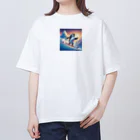 Yumexのスキーをするペンギンのペーくん Oversized T-Shirt