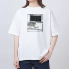 9livesworkの猫の手貸します。（黄色目） オーバーサイズTシャツ