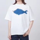 chicodeza by suzuriのお魚迷路 オーバーサイズTシャツ
